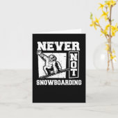 Snowboard Wintersport - Snowboarder Kaart (Gele Bloem)