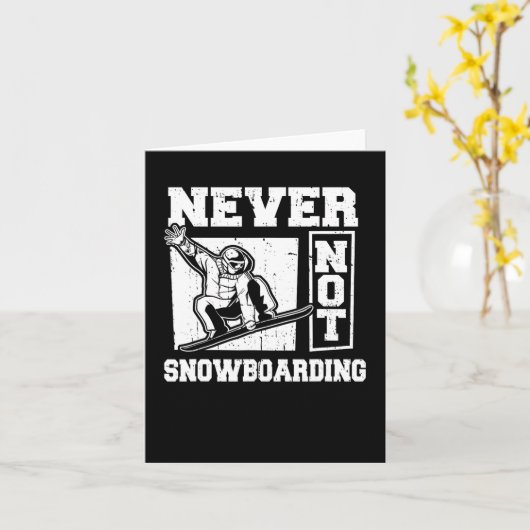 Snowboard Wintersport - Snowboarder Kaart (Gele Bloem)