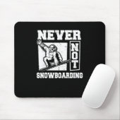 Snowboard Wintersport - Snowboarder Muismat (Met muis)