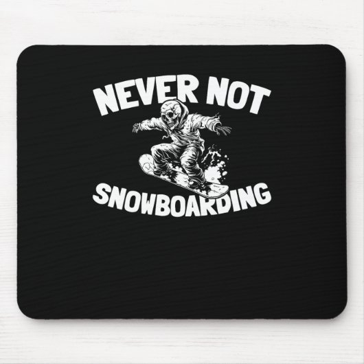 Snowboard Wintersport - Snowboarder Muismat (Voorkant)