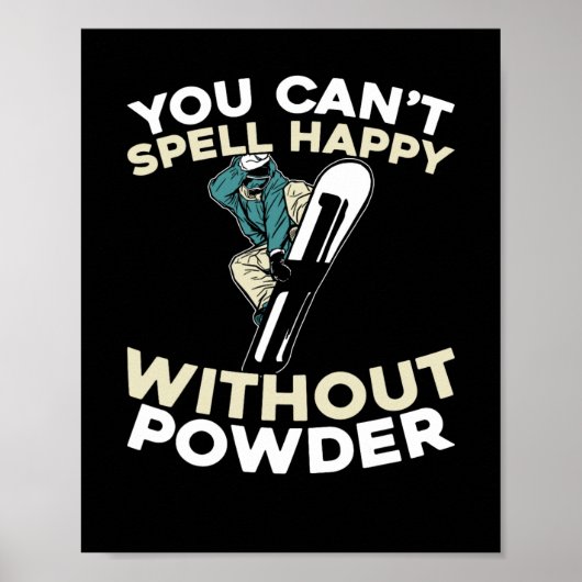 Snowboard Wintersport - Snowboarder Poster (Voorkant)