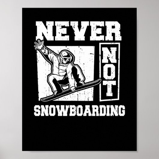 Snowboard Wintersport - Snowboarder Poster (Voorkant)