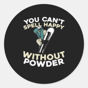 Snowboard Wintersport - Snowboarder Ronde Sticker