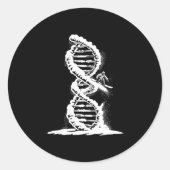 Snowboard wintersport - Snowboarder zit in mijn DN Ronde Sticker (Voorkant)