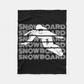 Snowboard Women Snowboarding Snowboarder Fleece Deken (Voorkant)