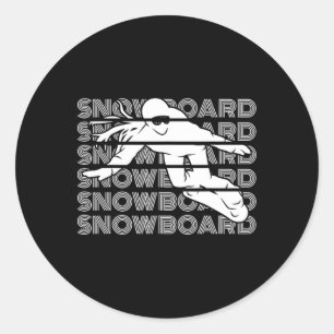 Snowboard Women Snowboarding Snowboarder Ronde Sticker