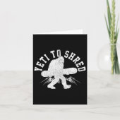 Snowboard Yeti om Bigfoot snowboarder grappig te v Kaart (Voorkant)