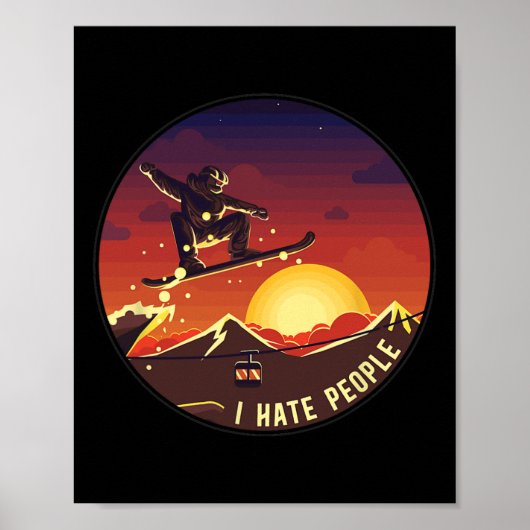 Snowboardbord Poster (Voorkant)