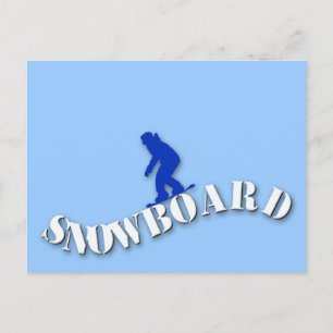 SnowboardBriefkaart Briefkaart