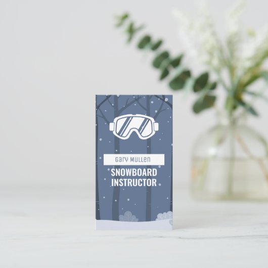 snowboardbril Snowboard Instructeur Visitekaartje (Staand voorkant)