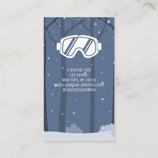 snowboardbril Snowboard Instructeur Visitekaartje (Achterkant)