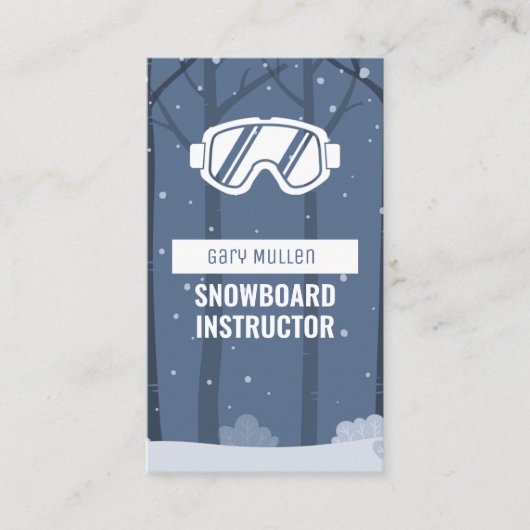snowboardbril Snowboard Instructeur Visitekaartje (Voorkant)