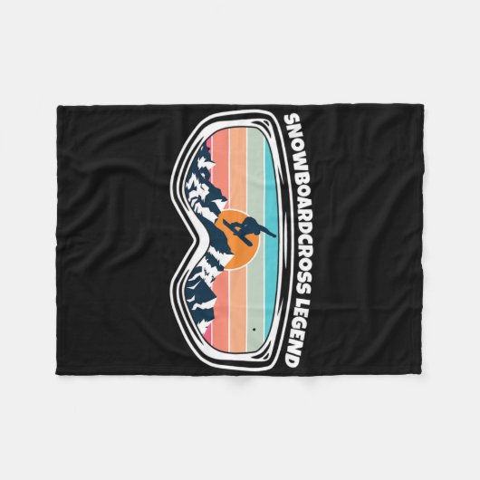 Snowboardcross Snowboarden Goggles als Snowboardca Fleece Deken (Voorkant (Horizontaal))