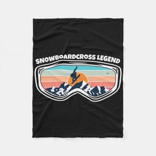 Snowboardcross Snowboarden Goggles als Snowboardca Fleece Deken (Voorkant)