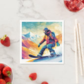 Snowboarden 16e Verjaardag Papieren servetten (Insitu)