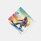 Snowboarden 16e Verjaardag Papieren servetten (Hoek)