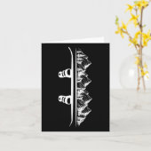 Snowboarden Alpine Sport Reizen Snowboarder Kaart (Gele Bloem)