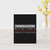 Snowboarden Alpine Wintersport Snowboarder Kaart (Gele Bloem)