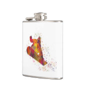 snowboarden aquarel heupfles (Links)