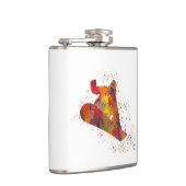 snowboarden aquarel heupfles (Rechts)