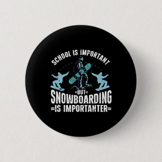 Snowboarden Art Mannen Snowboard Winter Cool Snowb Ronde Button 5,7 Cm