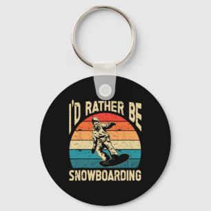 Snowboarden Art Mannen Snowboard Winter Cool Snowb Sleutelhanger