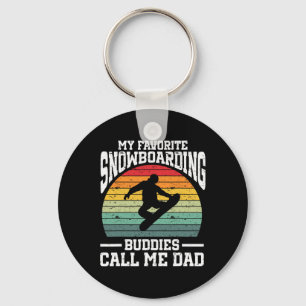 Snowboarden Art Mannen Snowboard Winter Cool Snowb Sleutelhanger