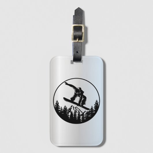 Snowboarden Bagagelabel (Voorkant (verticaal))