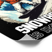 Snowboarden Bergen Sneeuw Vakantie Snowboard Ski Poster (Hoek)