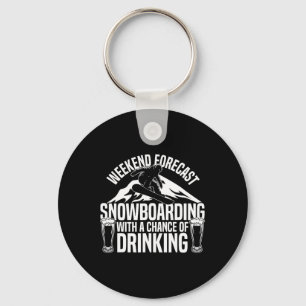 Snowboarden Bier Weekend Voorspelling Snowb Sleutelhanger