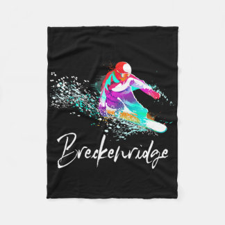 Snowboarden Breckenridge Colorado T-shirt Fleece Deken
