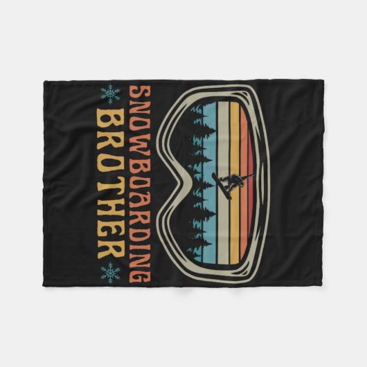Snowboarden Brother Matching Family Snowboard Trip Fleece Deken (Voorkant (Horizontaal))