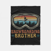 Snowboarden Brother Matching Family Snowboard Trip Fleece Deken (Voorkant)