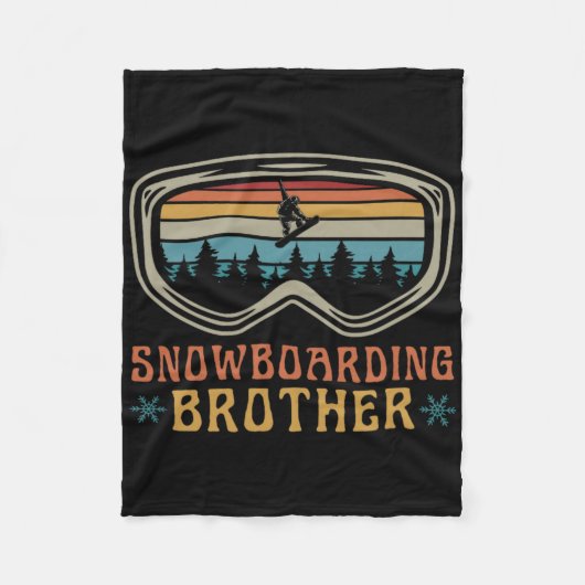 Snowboarden Brother Matching Family Snowboard Trip Fleece Deken (Voorkant)