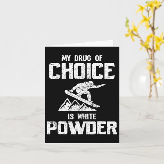 snowboarden cadeau kaart (Gele Bloem)