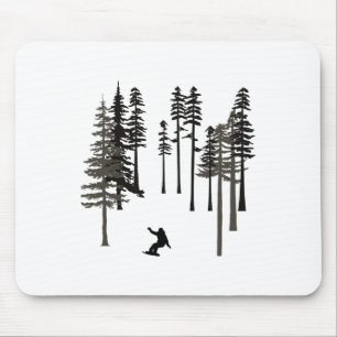 Snowboarden Cool Freestyle Snowboarder in Tall Pi Muismat