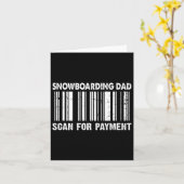 Snowboarden Dad Scan Voor Betaling Barcode Vader's Kaart (Gele Bloem)