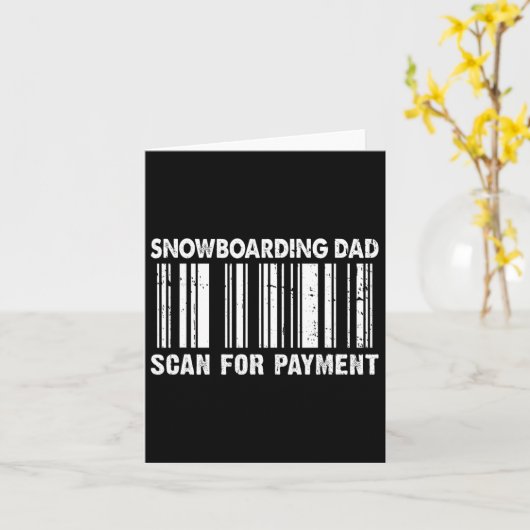 Snowboarden Dad Scan Voor Betaling Barcode Vader's Kaart (Gele Bloem)