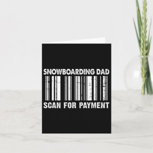 Snowboarden Dad Scan Voor Betaling Barcode Vader's Kaart