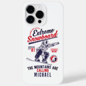 Snowboarden de bergen roepen | Sport Case-Mate iPhone Case (Achterkant)