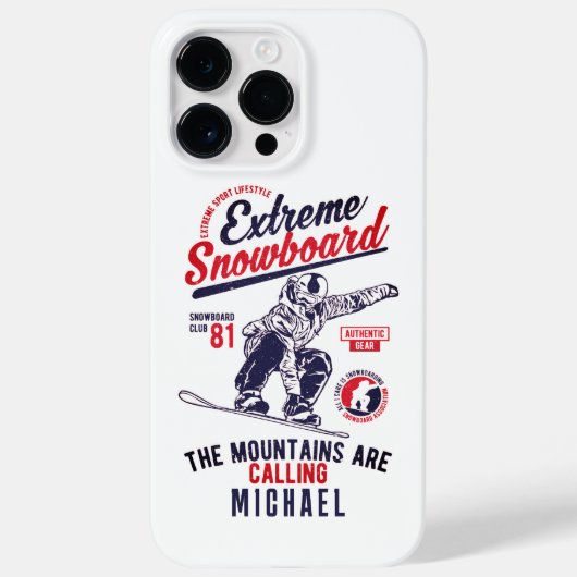 Snowboarden de bergen roepen | Sport Case-Mate iPhone Case (Achterkant)