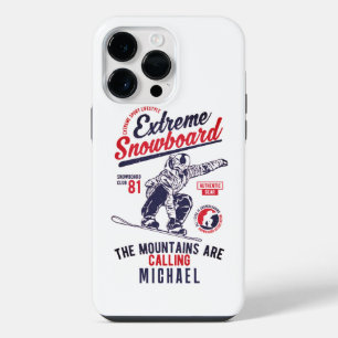 Snowboarden de bergen roepen Sport iPhone 14 Pro Max Hoesje