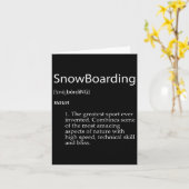 Snowboarden Definitie Kerstmiscadeau voor SN Kaart (Gele Bloem)