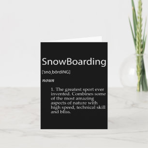 Snowboarden Definitie Kerstmiscadeau voor SN Kaart