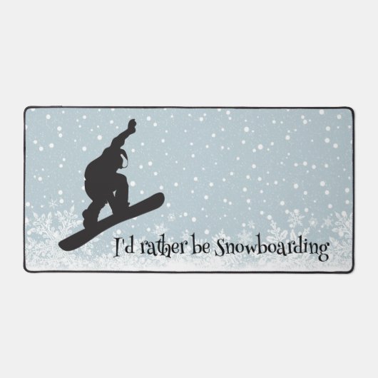 Snowboarden Design Desk Mat (Voorkant)