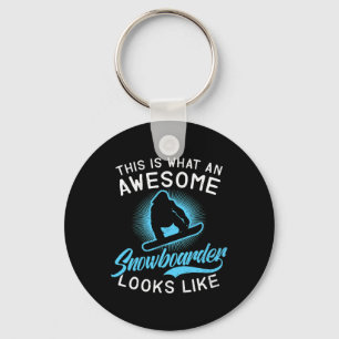 Snowboarden Design Geweldige snowboarder ziet er u Sleutelhanger