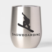 Snowboarden Design Thermische Wijn Tumbler (Achterkant)