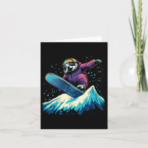 Snowboarden Dieren - Luiaard op een snowboard Kaart