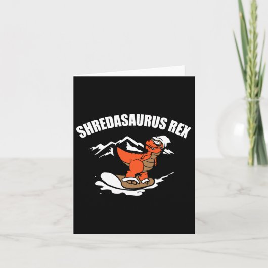 Snowboarden Dinosaur Funny Snowboard Kind Gift Kaart (Voorkant)