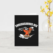 Snowboarden Dinosaur Funny Snowboard Kind Gift Kaart (Gele Bloem)